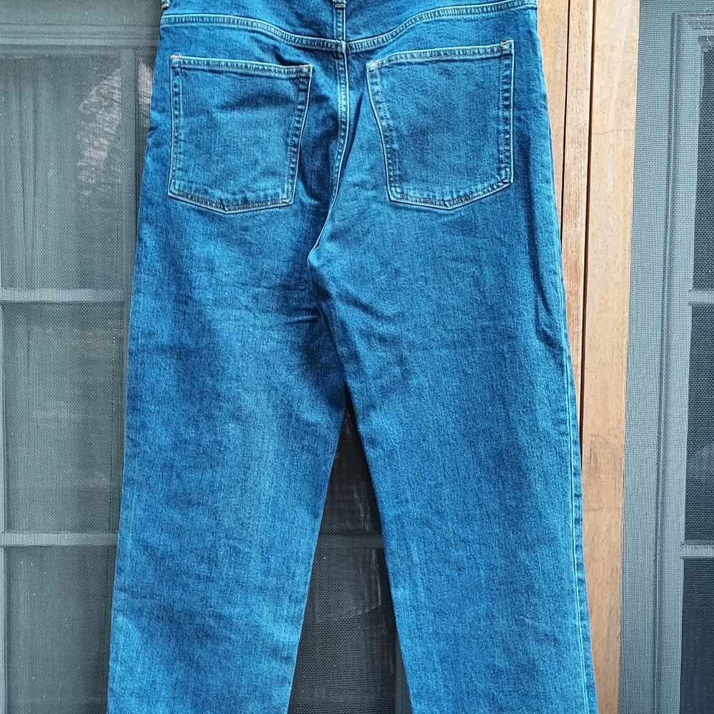 Everlane Way High Women's Deep Blue Denim Jeans - Picture 4 of 5